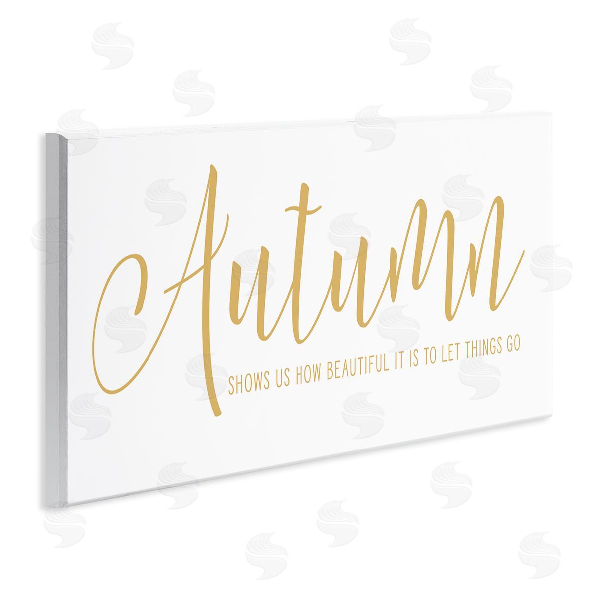 Lettered and Lined Motivational Autumn Quote Casual Yellow Calligraphy Text