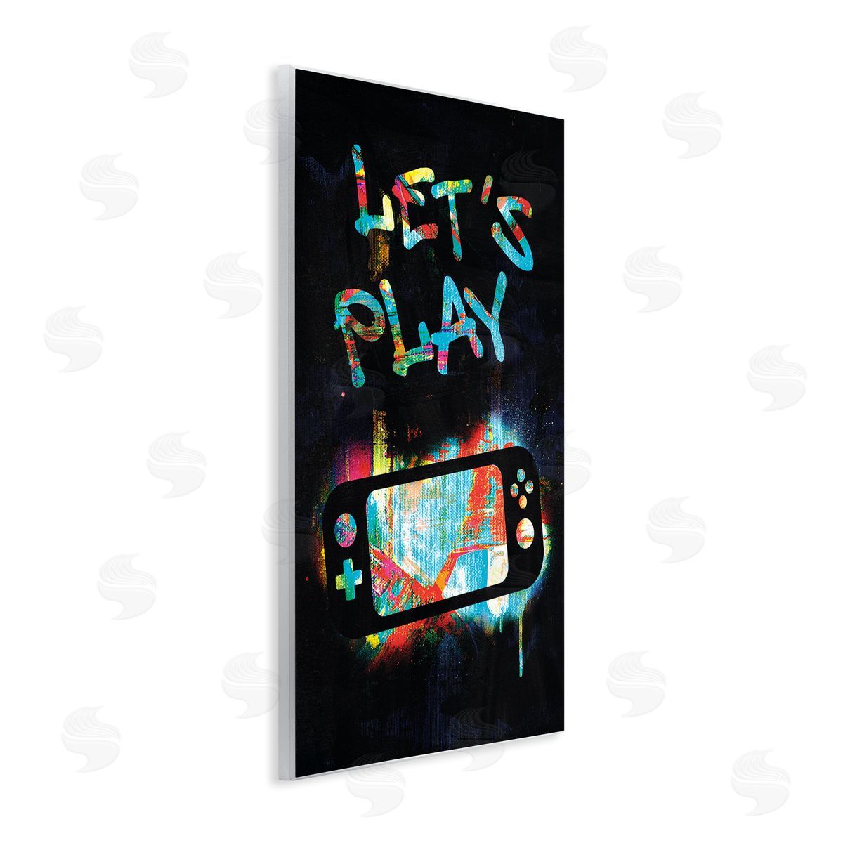 Victoria Barnes Let's Play Video Games Neon Street  Wall Plaque Art Print