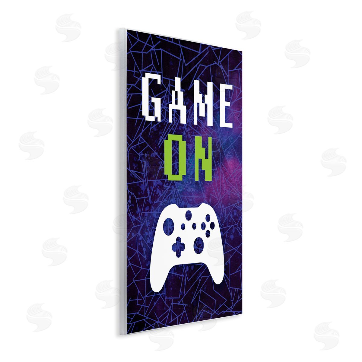 Victoria Barnes Game On Bold Geometric Pattern Gaming Controller  Wall Plaque Art Print