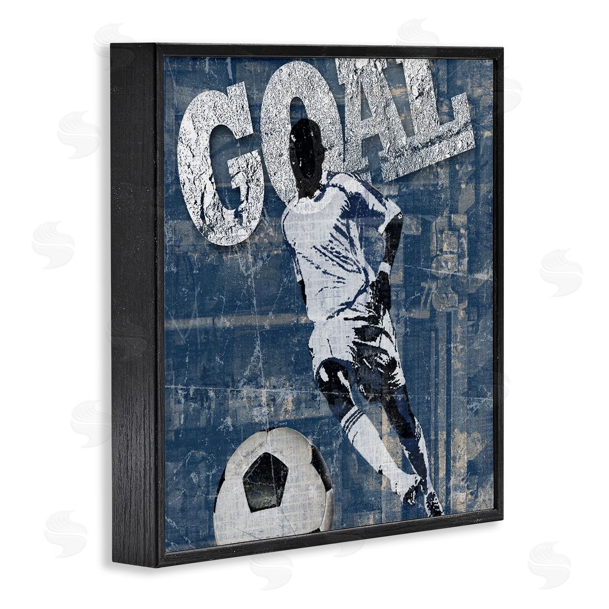Katrina Craven Soccer Player Goal Text Vintage Weathered Sign Black Framed Glicee Wall Art Print
