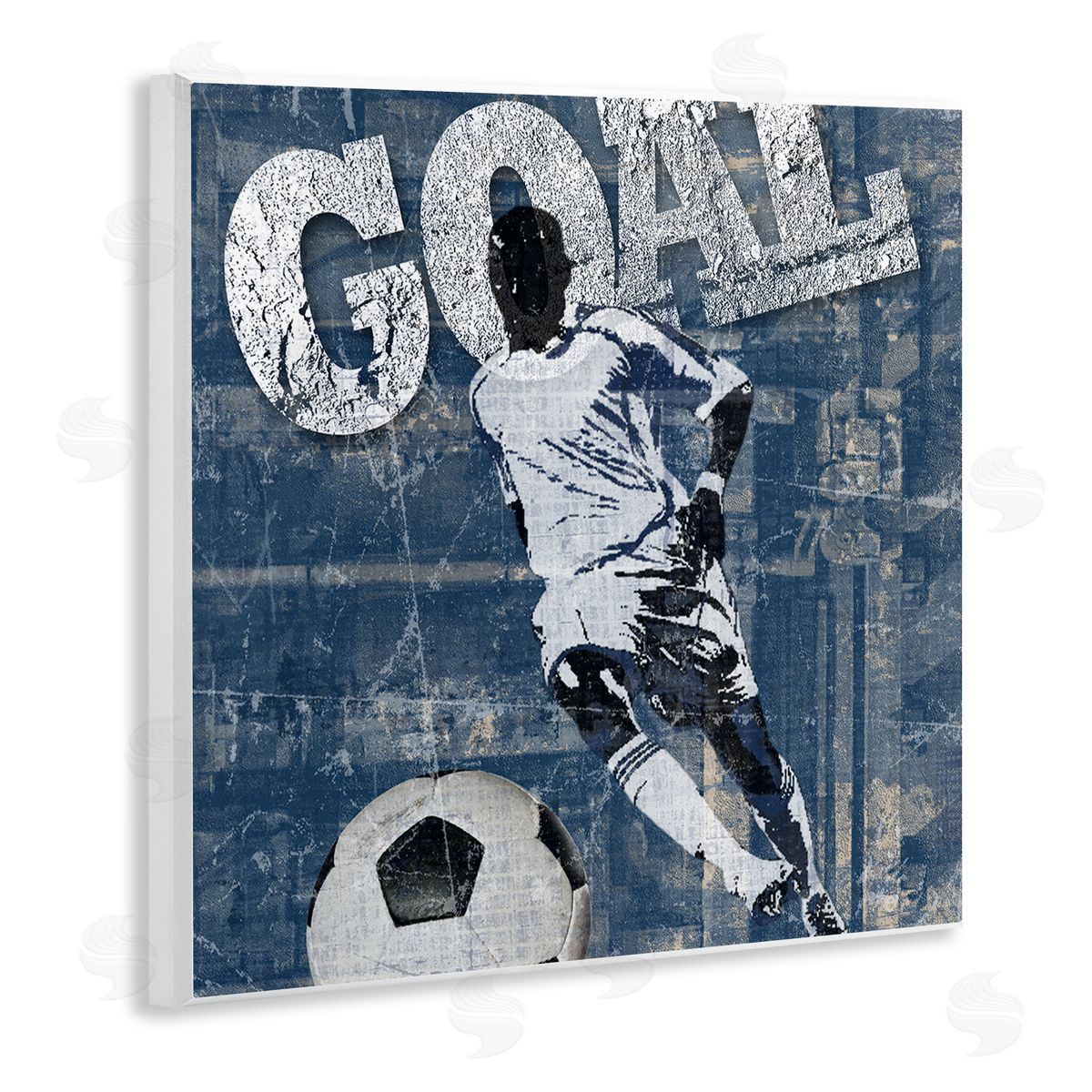 Katrina Craven Soccer Player Goal Text Vintage Weathered Sign Wooden Wall Plaque Art Print