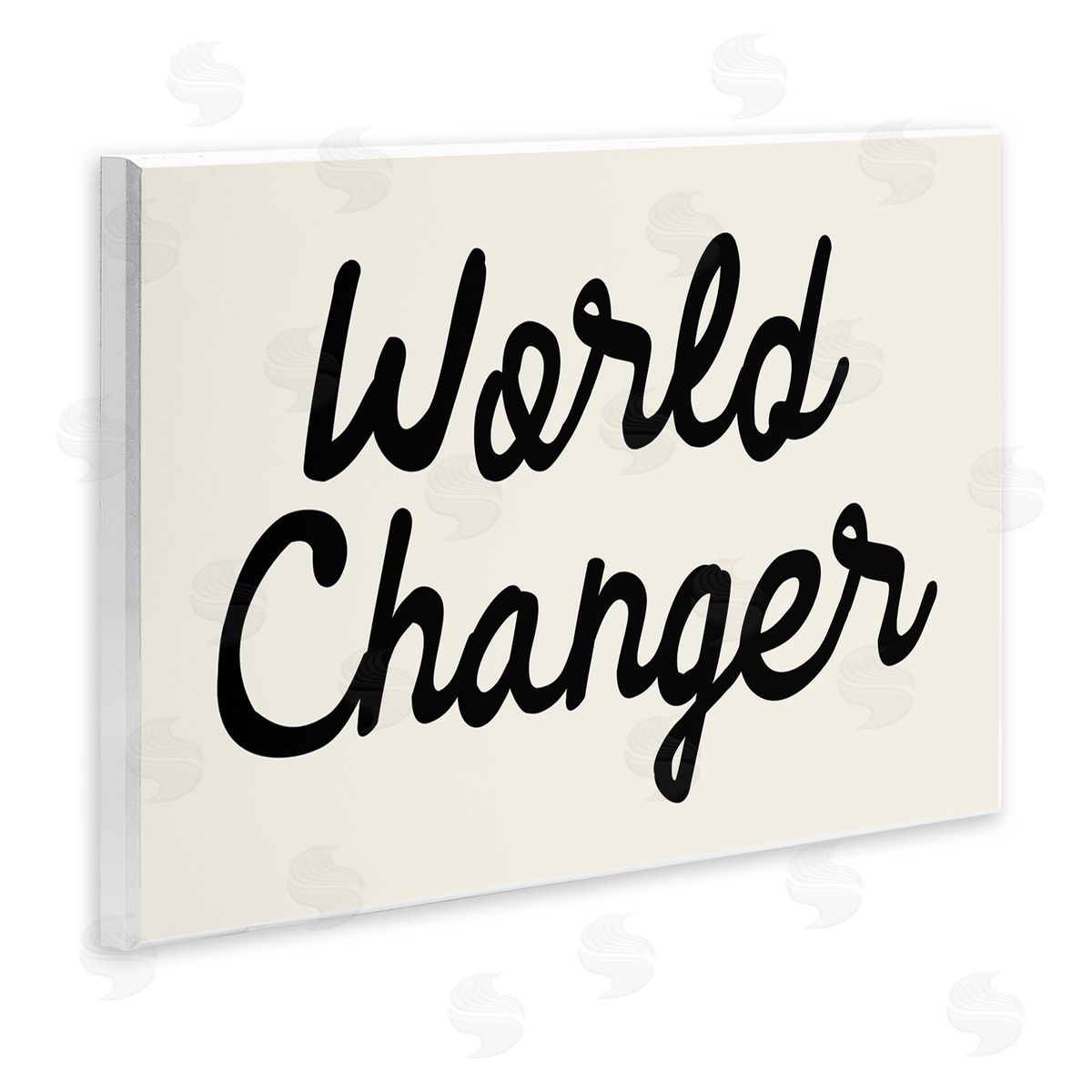Stupell Studio World Changer Casual Cursive Calligraphy Words Sign  Wall Plaque Art Print