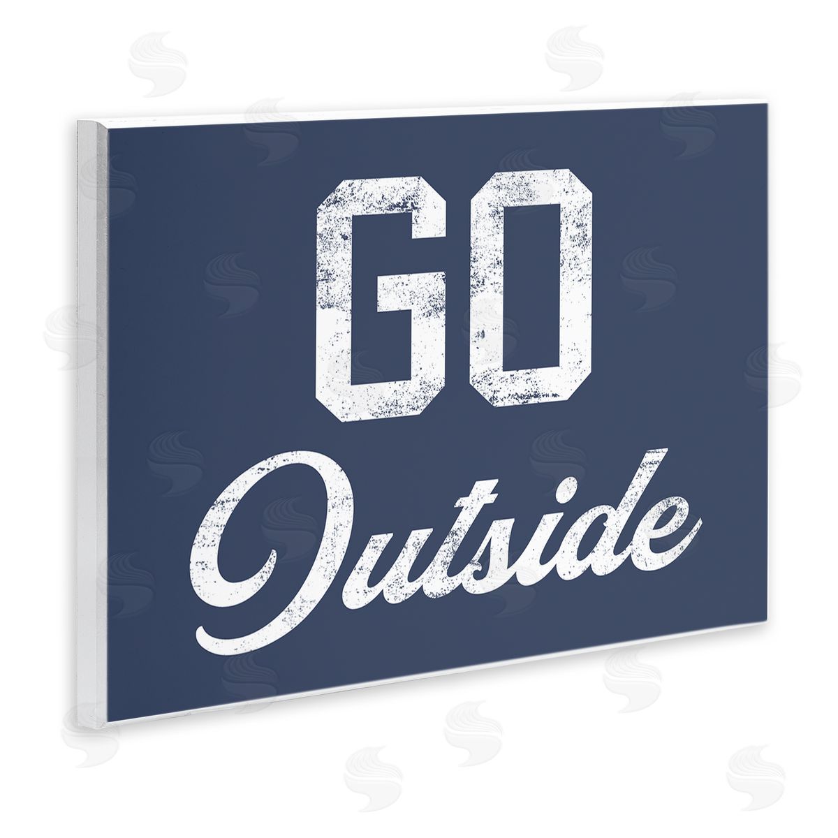 Stupell Studio Go Outside Kids Vintage Text Phrase Wall Plaque Art Print