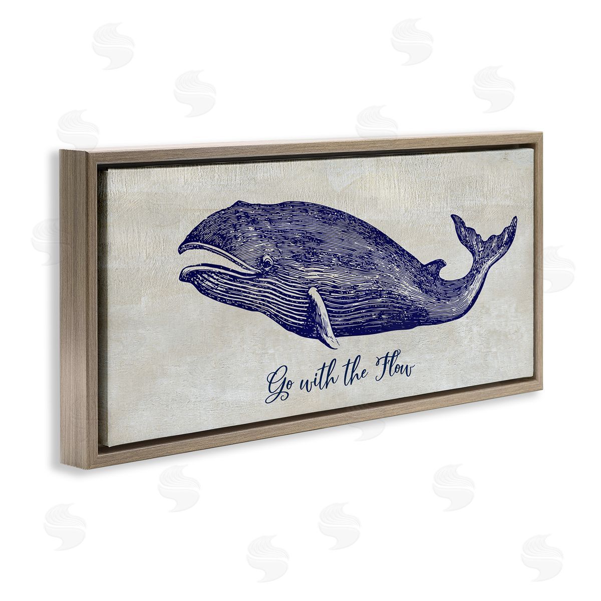 Susan Jill Go With The Flow Aquatic Whale Ocean Phrase