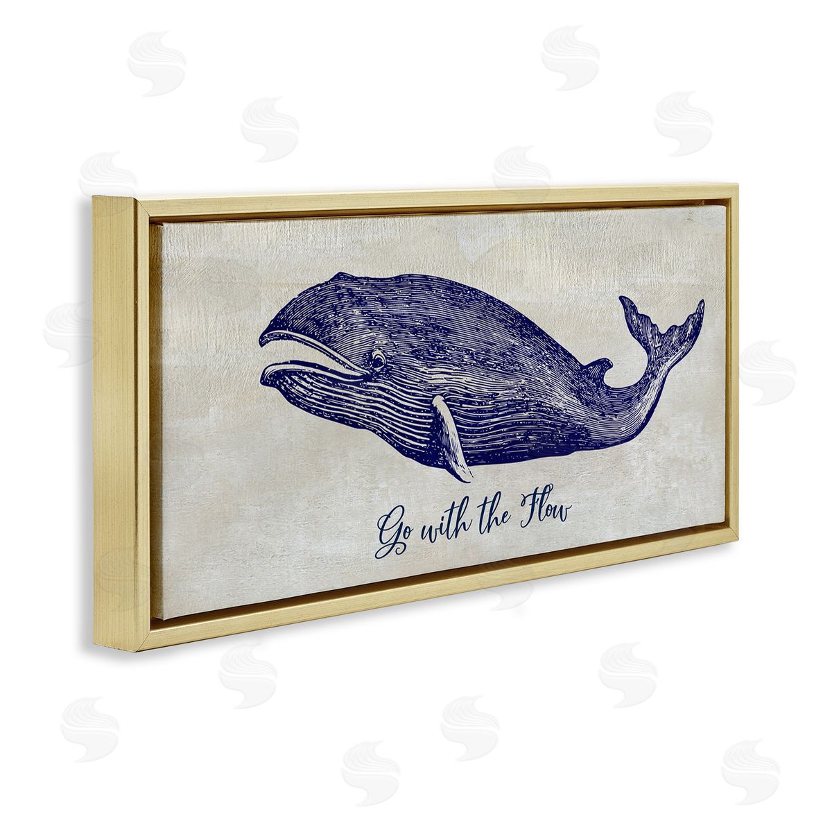 Susan Jill Go With The Flow Aquatic Whale Ocean Phrase