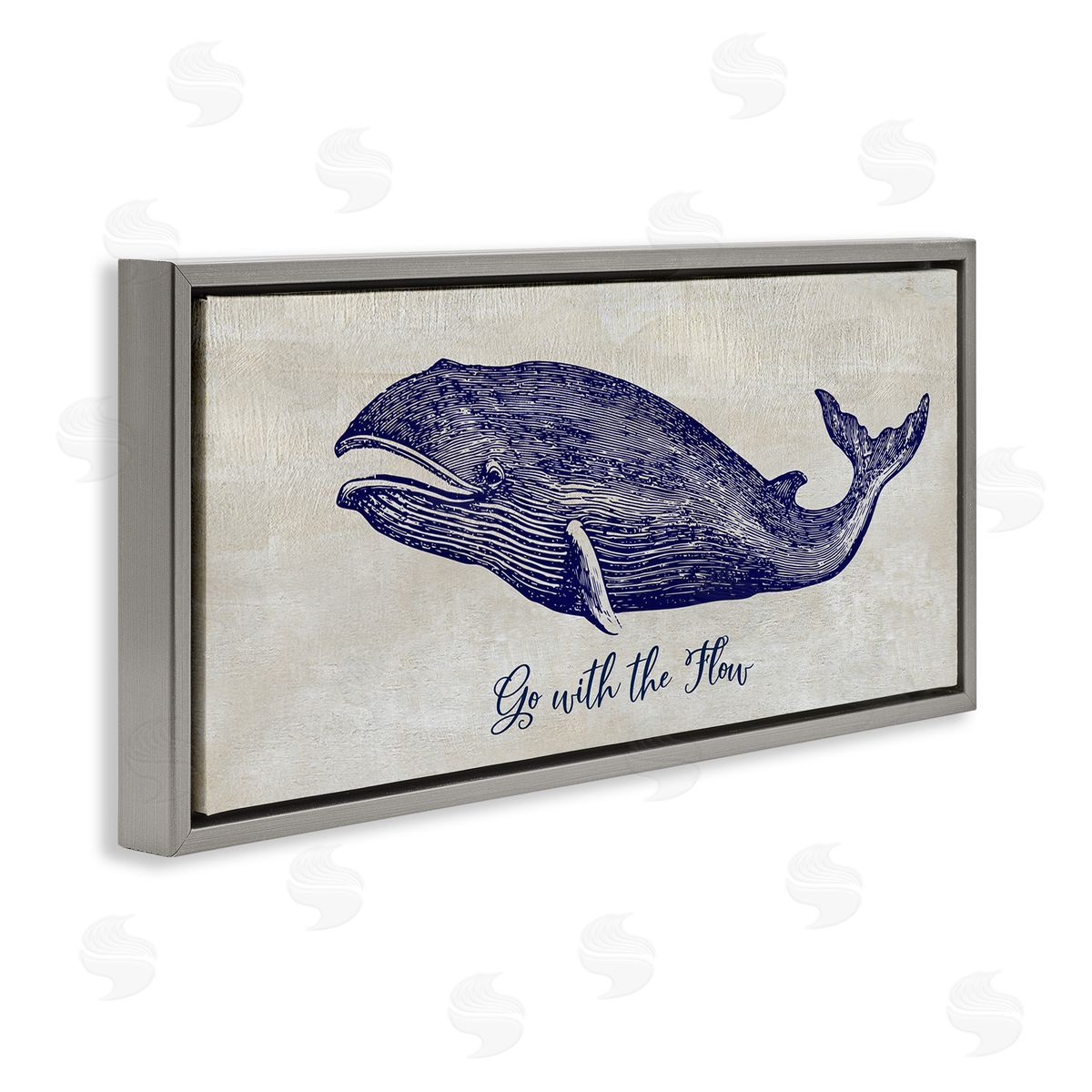 Susan Jill Go With The Flow Aquatic Whale Ocean Phrase