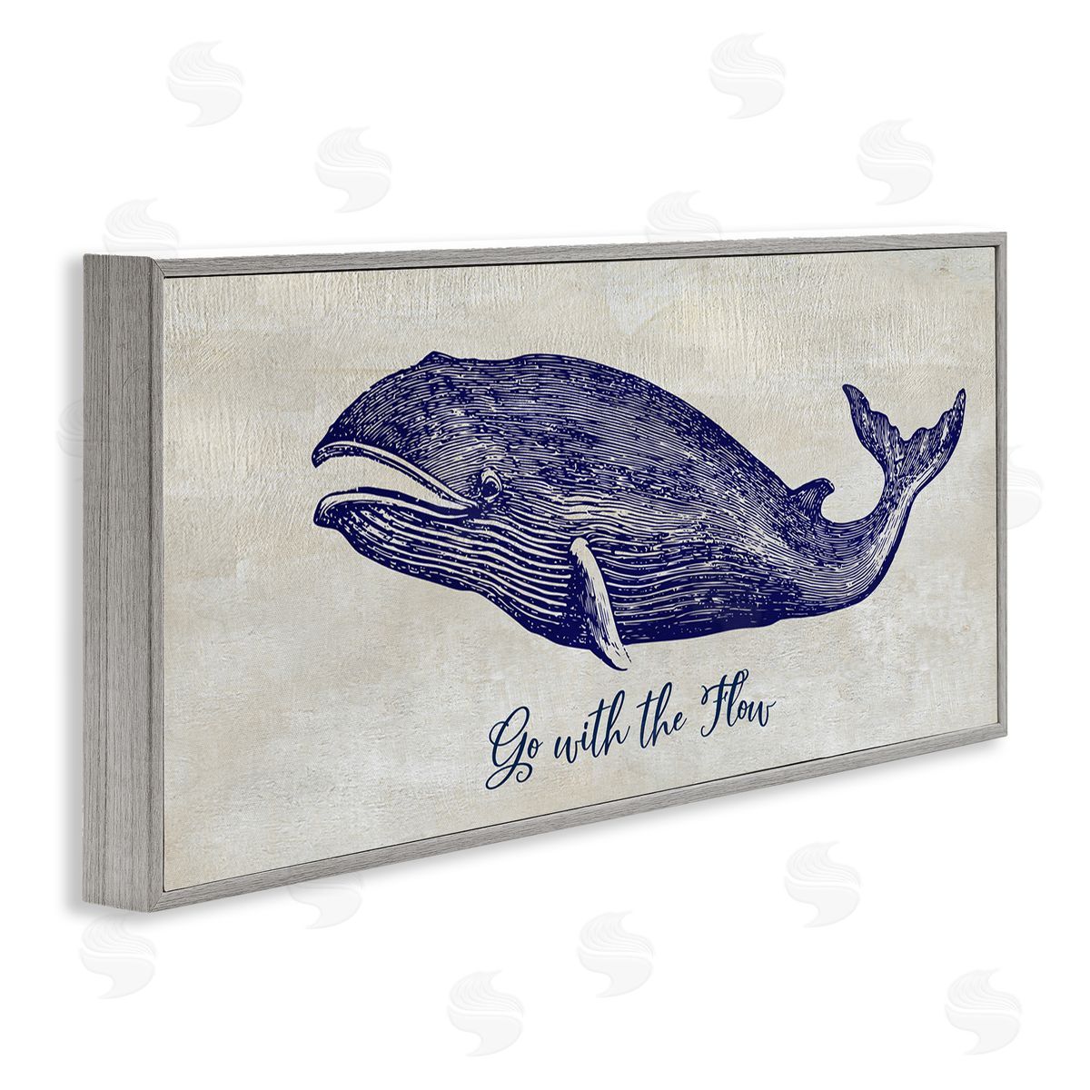 Susan Jill Go With The Flow Aquatic Whale Ocean Phrase