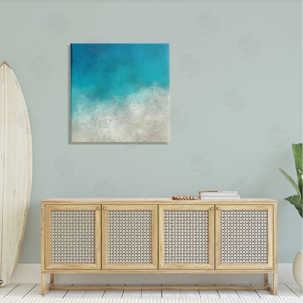 Alpenglow Workshop Aerial Ocean Shoreline View Sea Water Foam Canvas Wall Art in Room