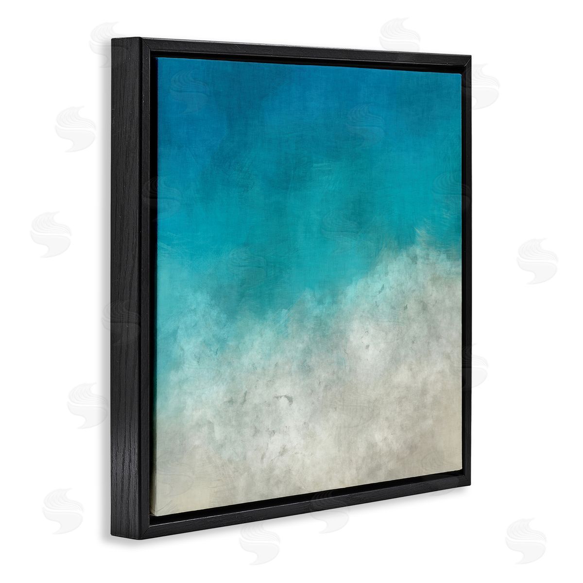 Alpenglow Workshop Aerial Ocean Shoreline View Sea Water Foam Black Floating Frame Canvas Wall Art Print