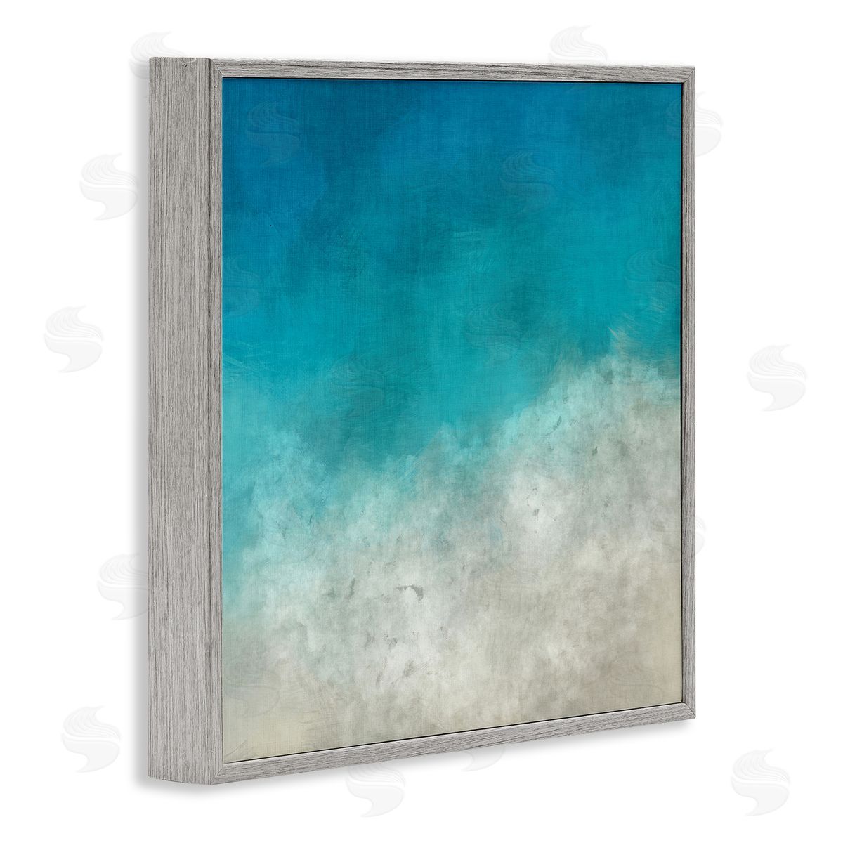 Alpenglow Workshop Aerial Ocean Shoreline View Sea Water Foam Gray Framed Glicee Wall Art Print