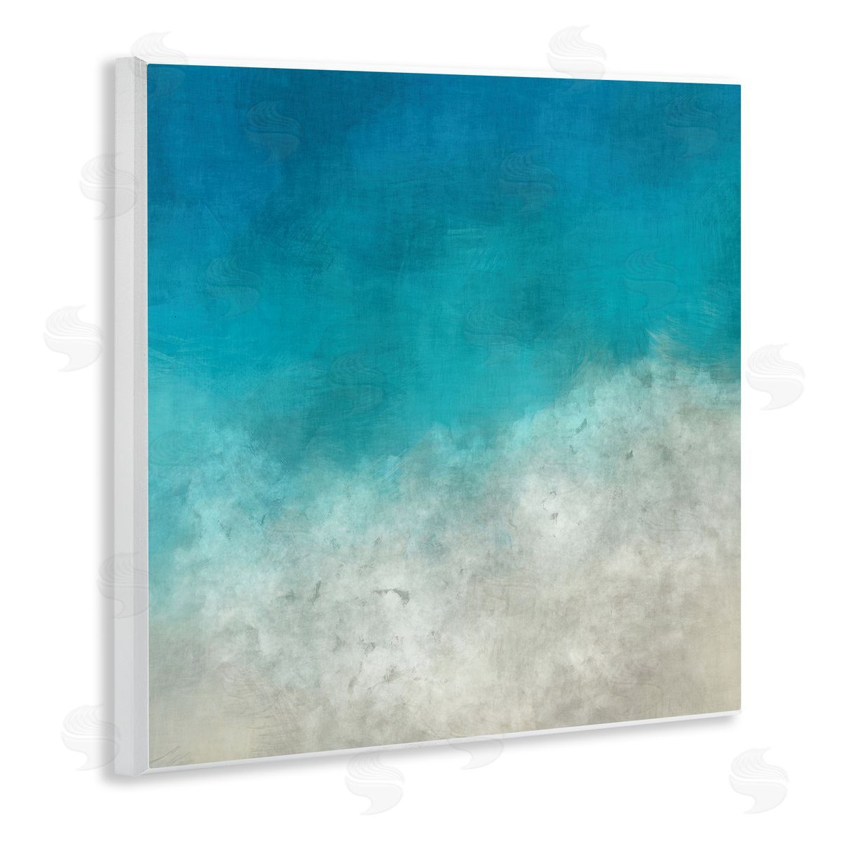 Alpenglow Workshop Aerial Ocean Shoreline View Sea Water Foam Wooden Wall Plaque Art Print