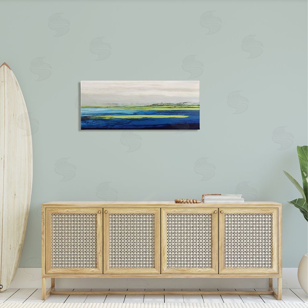 Stacy Gresell Abstract Ocean Surface Scene Bold Layered Hues