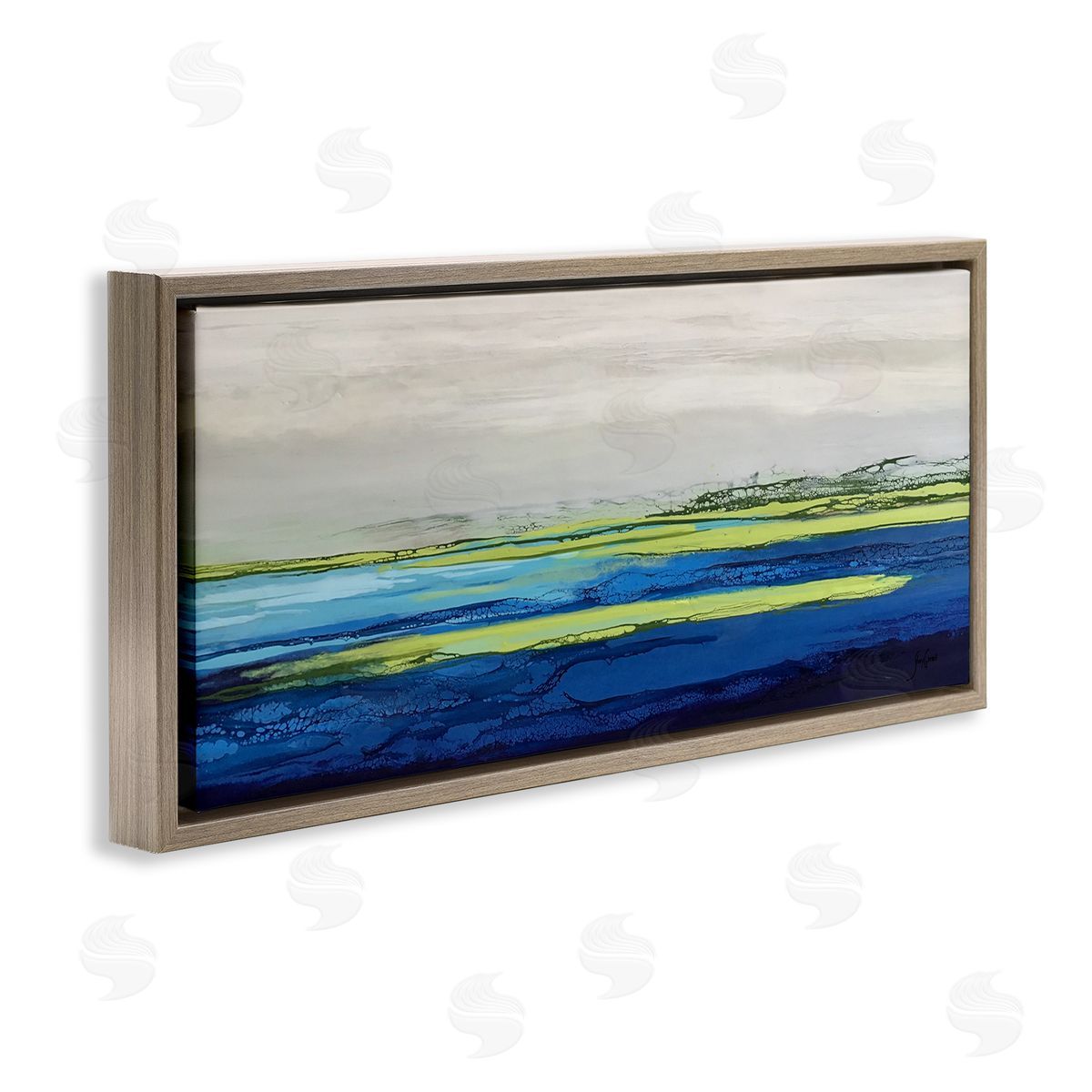 Stacy Gresell Abstract Ocean Surface Scene Bold Layered Hues