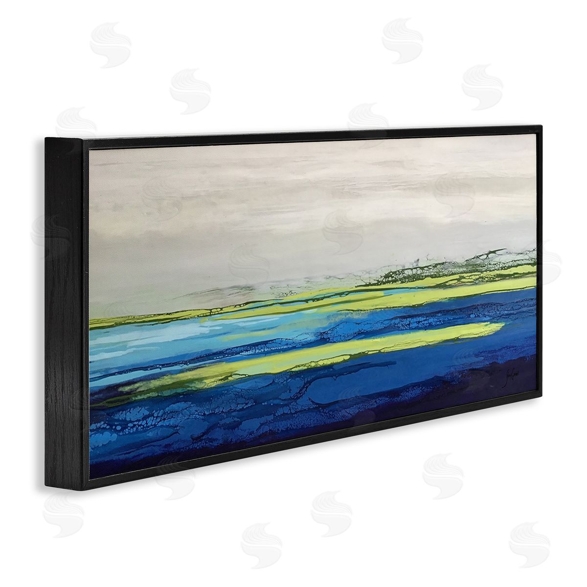Stacy Gresell Abstract Ocean Surface Scene Bold Layered Hues