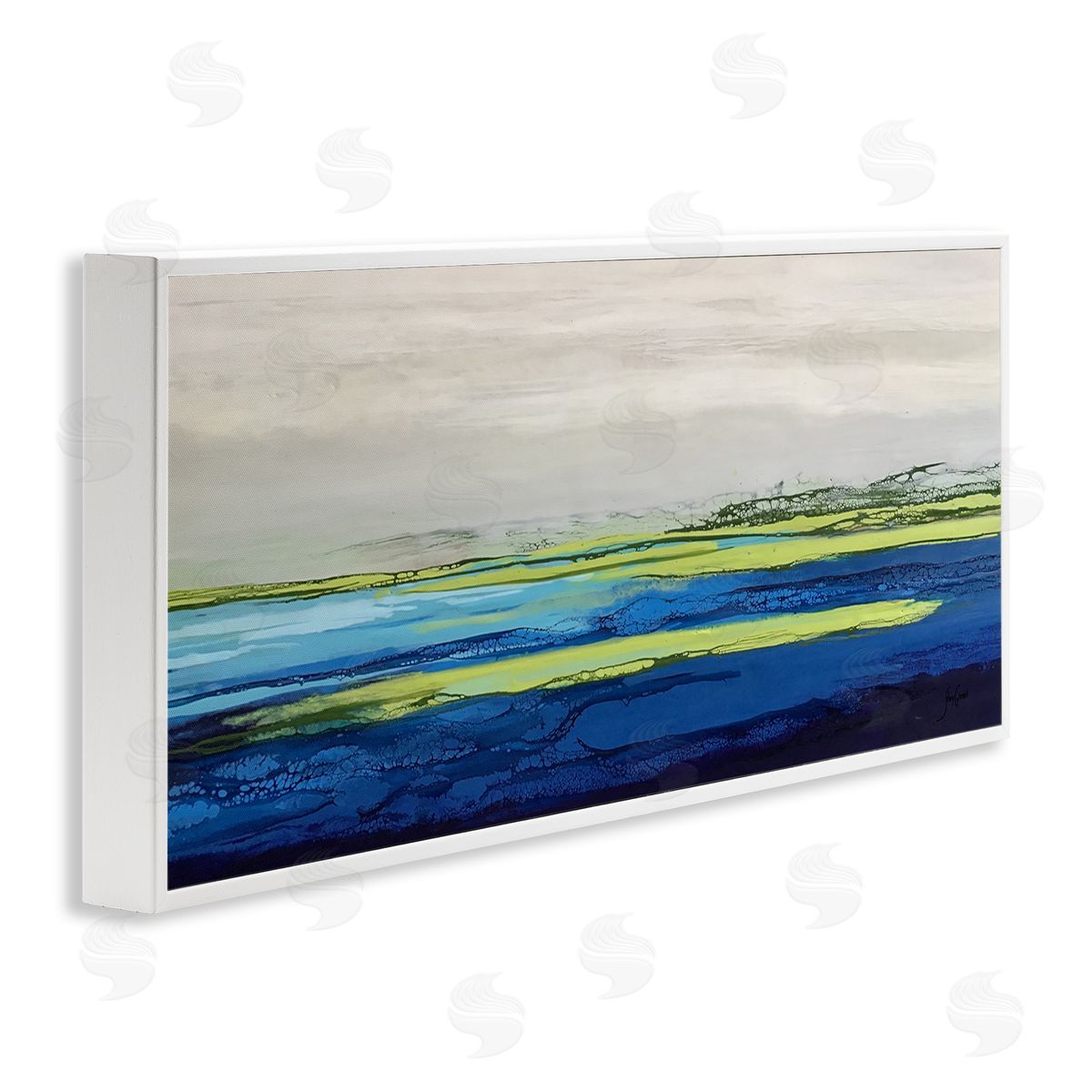 Stacy Gresell Abstract Ocean Surface Scene Bold Layered Hues