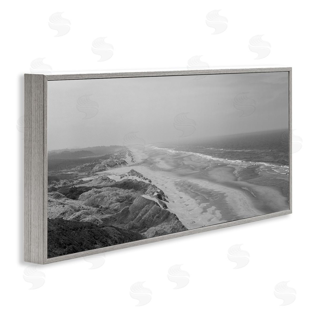 Aaron Matheson Rocky Ocean Coast Waves Monochrome Beach Shore