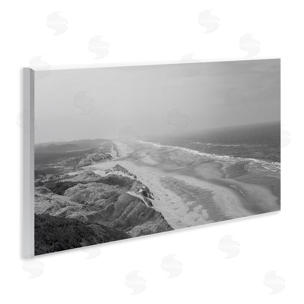 Aaron Matheson Rocky Ocean Coast Waves Monochrome Beach Shore