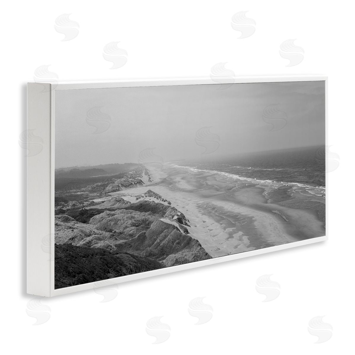 Aaron Matheson Rocky Ocean Coast Waves Monochrome Beach Shore