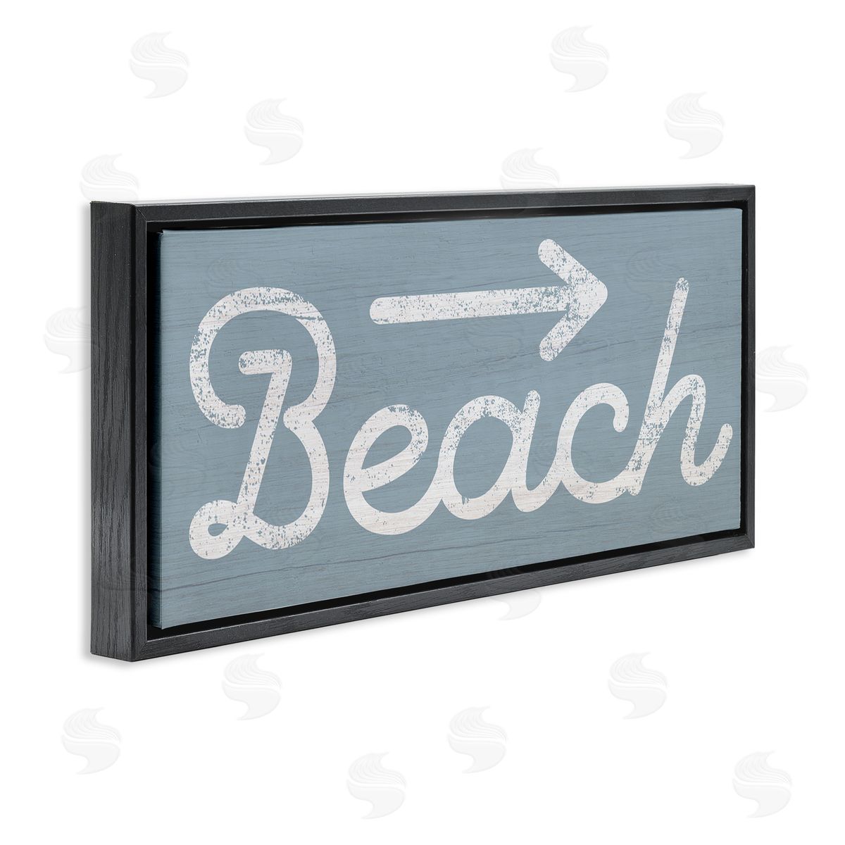 Stupell Studio Vintage Beach Arrow Pointing Sign Grain Pattern