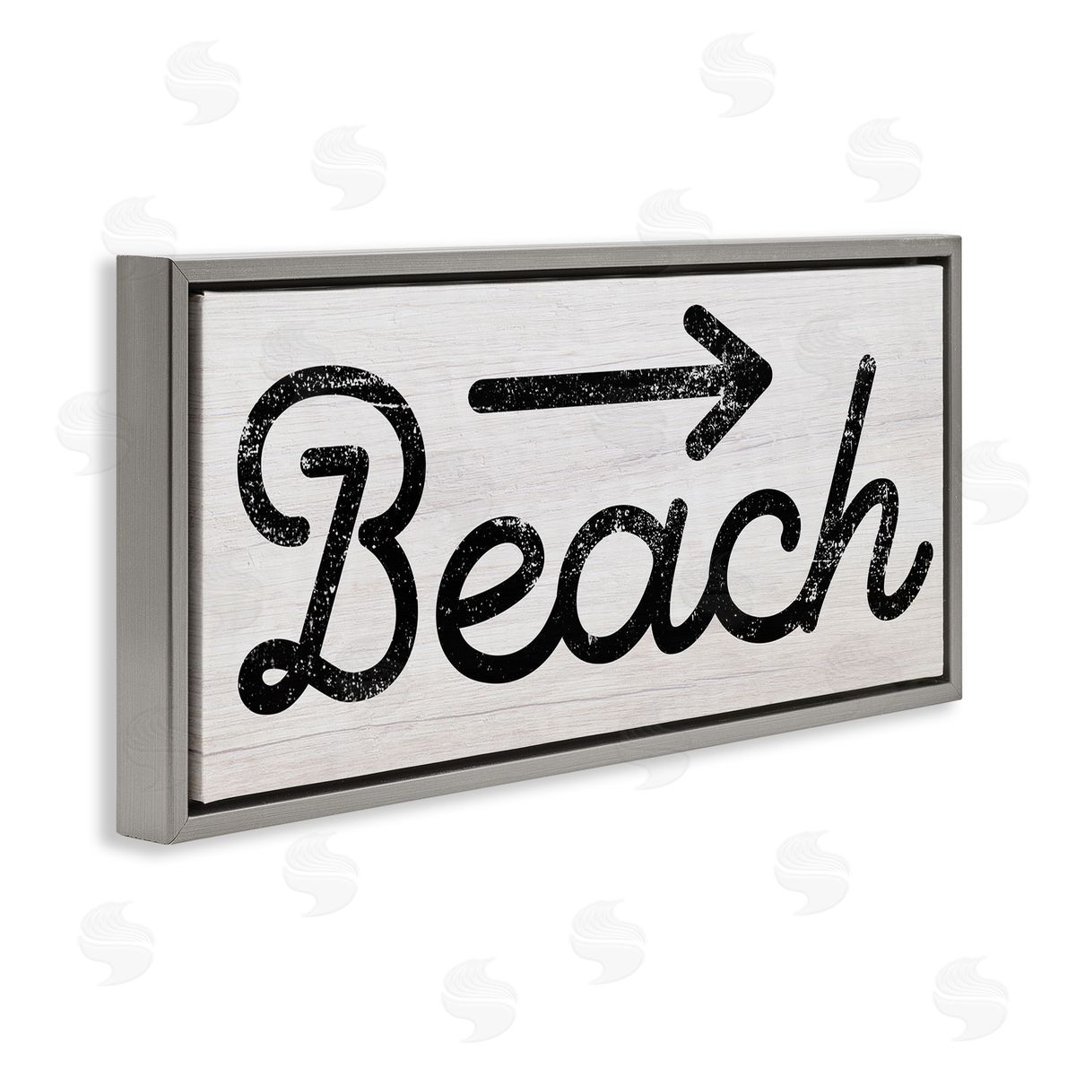 Stupell Studio Weathered Beach Direction Sign Rustic Arrow Symbol