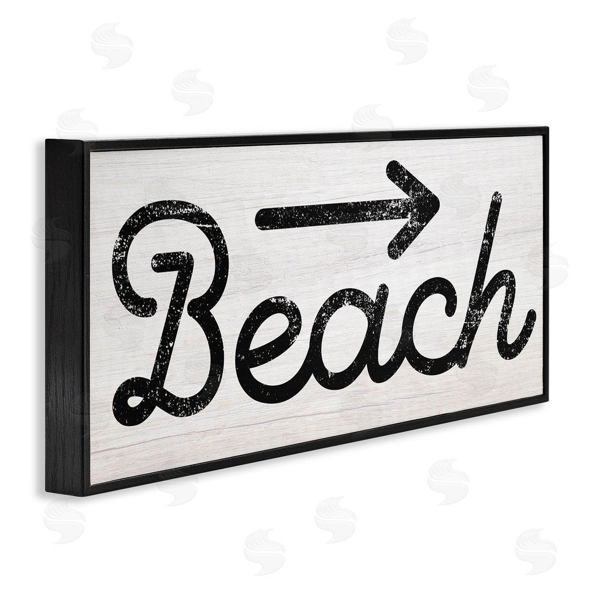 Stupell Studio Weathered Beach Direction Sign Rustic Arrow Symbol