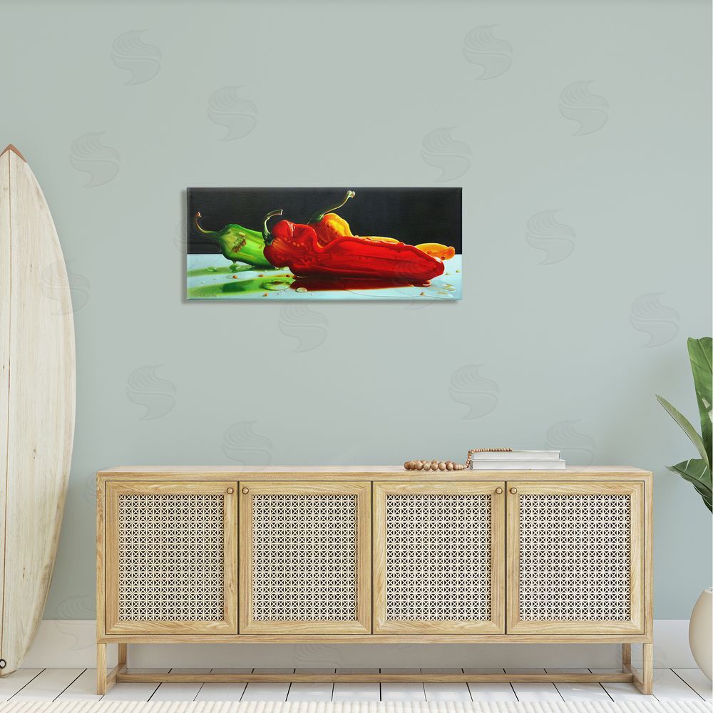 Cecile Baird Bold Modern Peppers Still Life Kitchen Vegetable Food