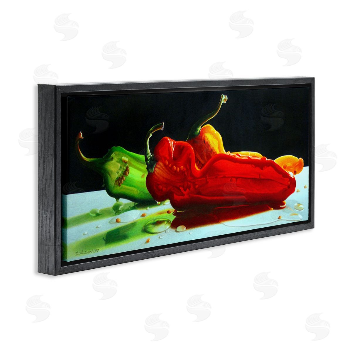 Cecile Baird Bold Modern Peppers Still Life Kitchen Vegetable Food