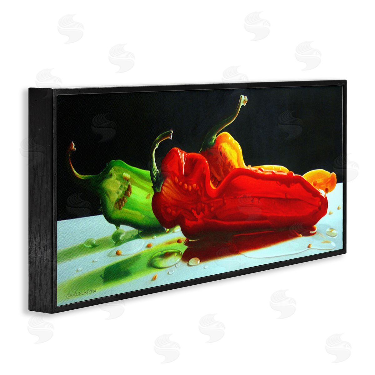 Cecile Baird Bold Modern Peppers Still Life Kitchen Vegetable Food