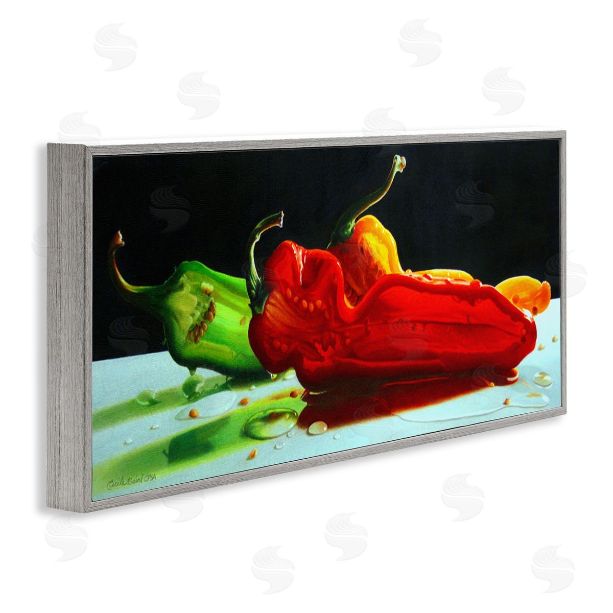 Cecile Baird Bold Modern Peppers Still Life Kitchen Vegetable Food