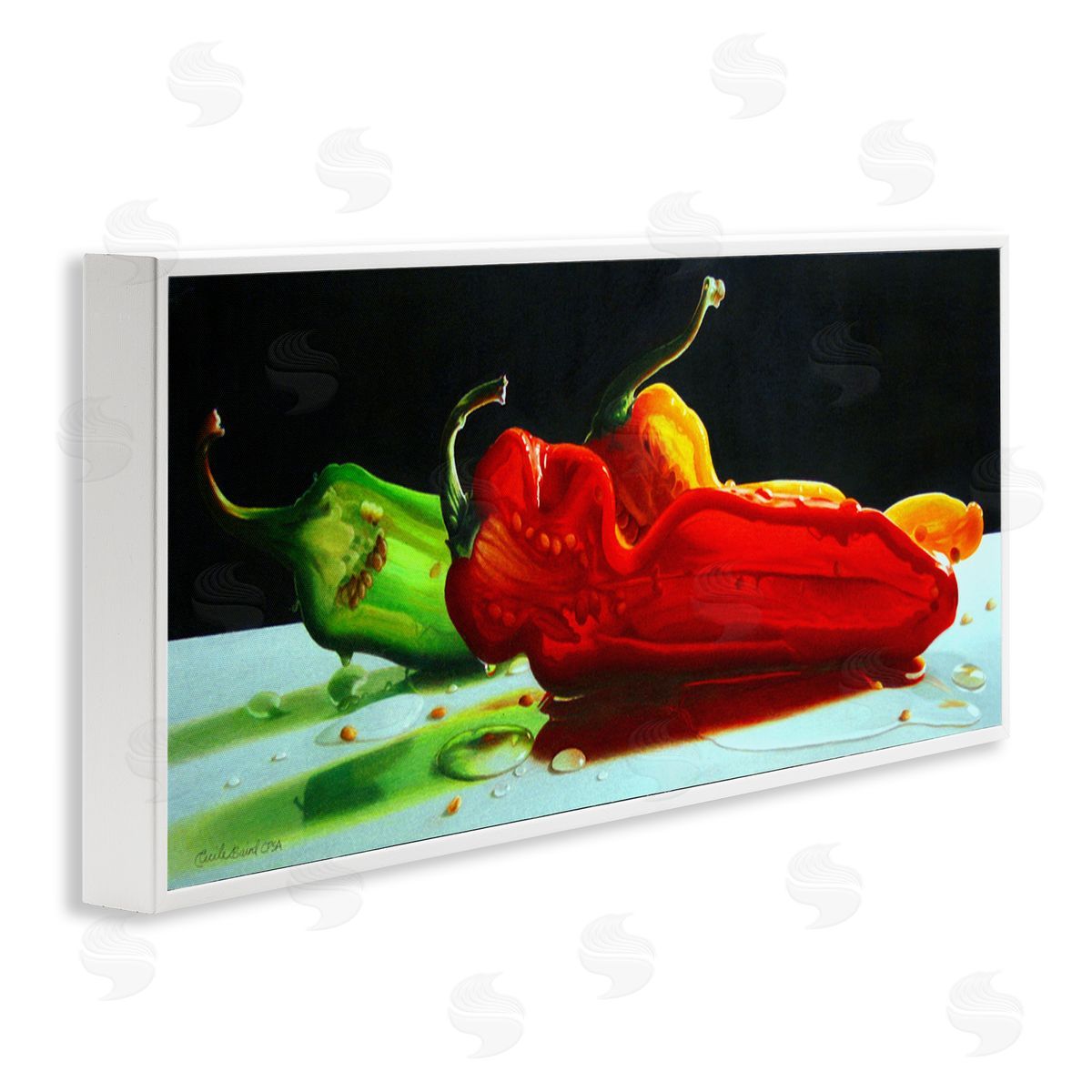 Cecile Baird Bold Modern Peppers Still Life Kitchen Vegetable Food