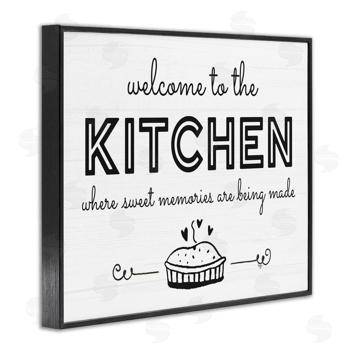 Mollie B. Welcome to Kitchen Fresh Baked Pie Rustic Phrase Black Framed Giclee Wall Art Print