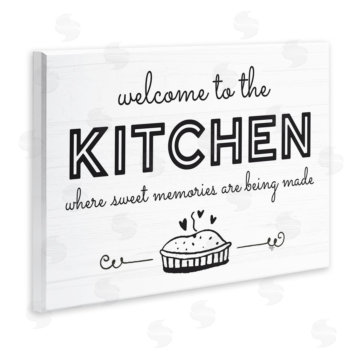 Mollie B. Welcome to Kitchen Fresh Baked Pie Rustic Phrase Wall Plaque Art Print