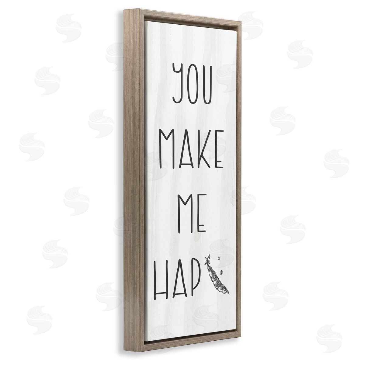 Stupell Studio Make Me Hap-pea Punny Romance Kitchen Phrase