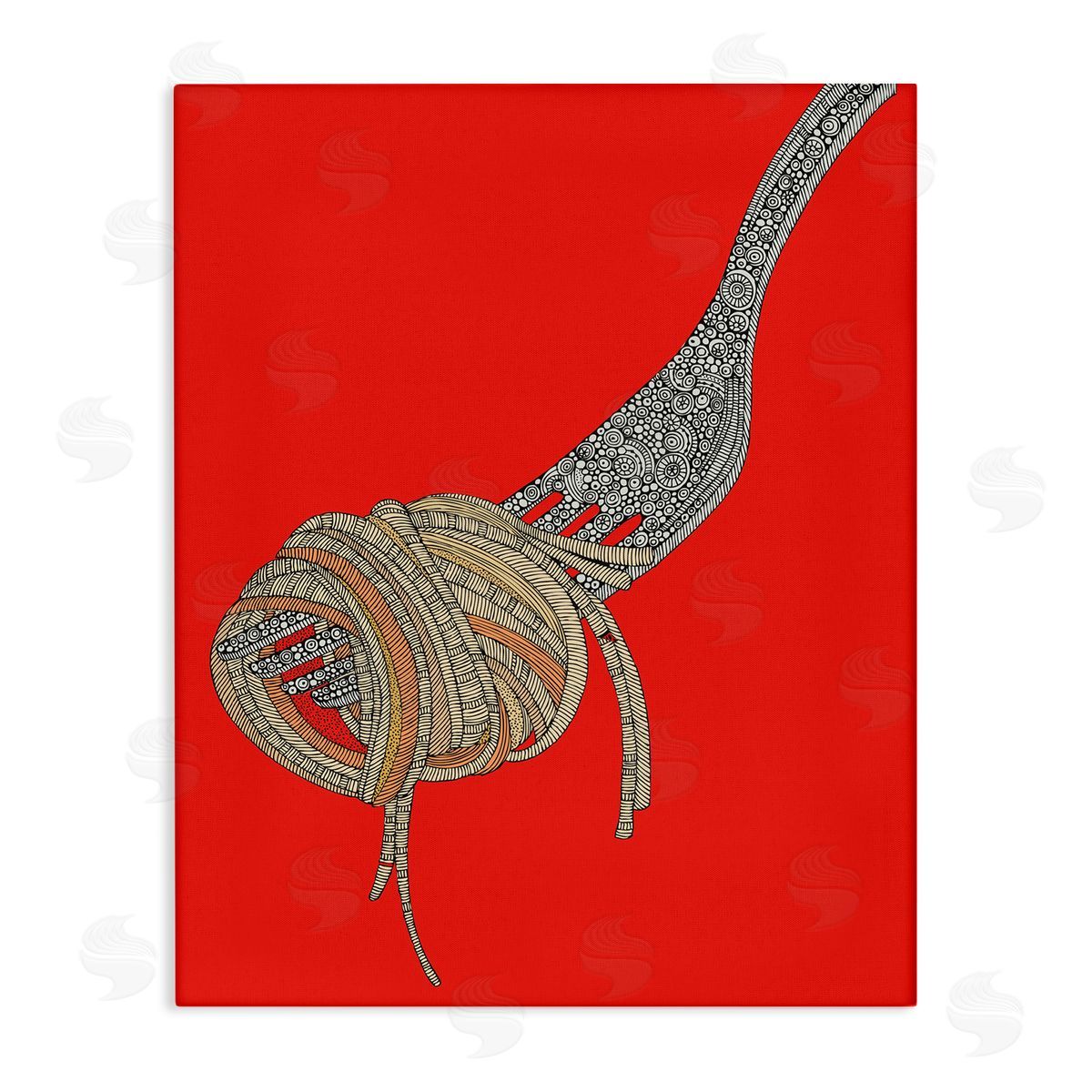 Pop Style Spaghetti Canvas Wall Art, Home Decor by Valentina Harper