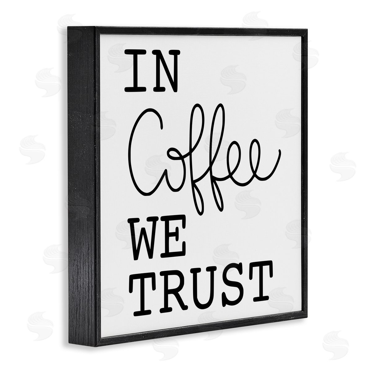 Yvonne Coleman Burney In Coffee We Trust Casual Kitchen Typography Black Framed Glicee Wall Art Print