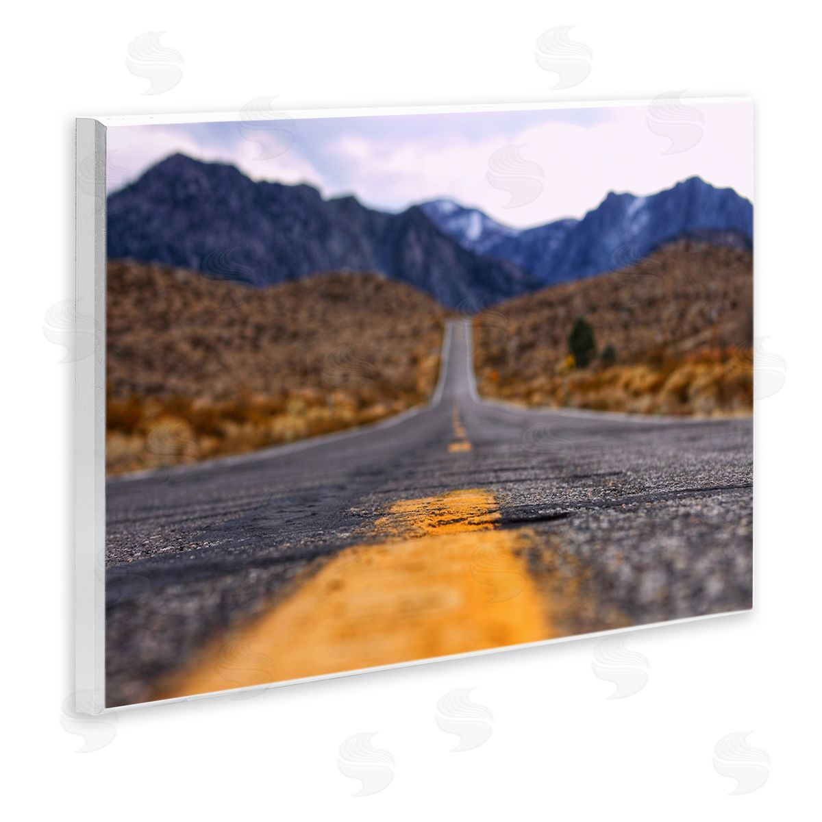Jeff Poe Photography Rural Ground View Country Highway Road Distant Peaks Wall Plaque Art Print