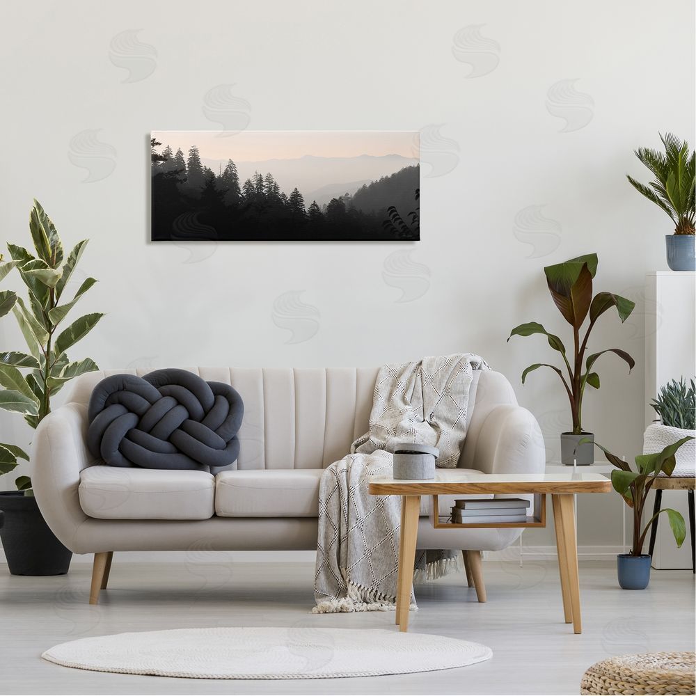 Lori Deiter Woodland Forest Nature Silhouette Warm Sky Mountains