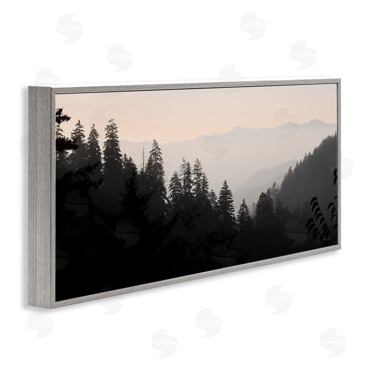 Lori Deiter Woodland Forest Nature Silhouette Warm Sky Mountains