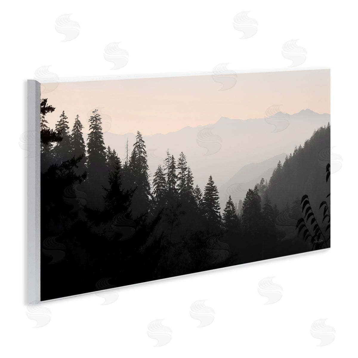 Lori Deiter Woodland Forest Nature Silhouette Warm Sky Mountains