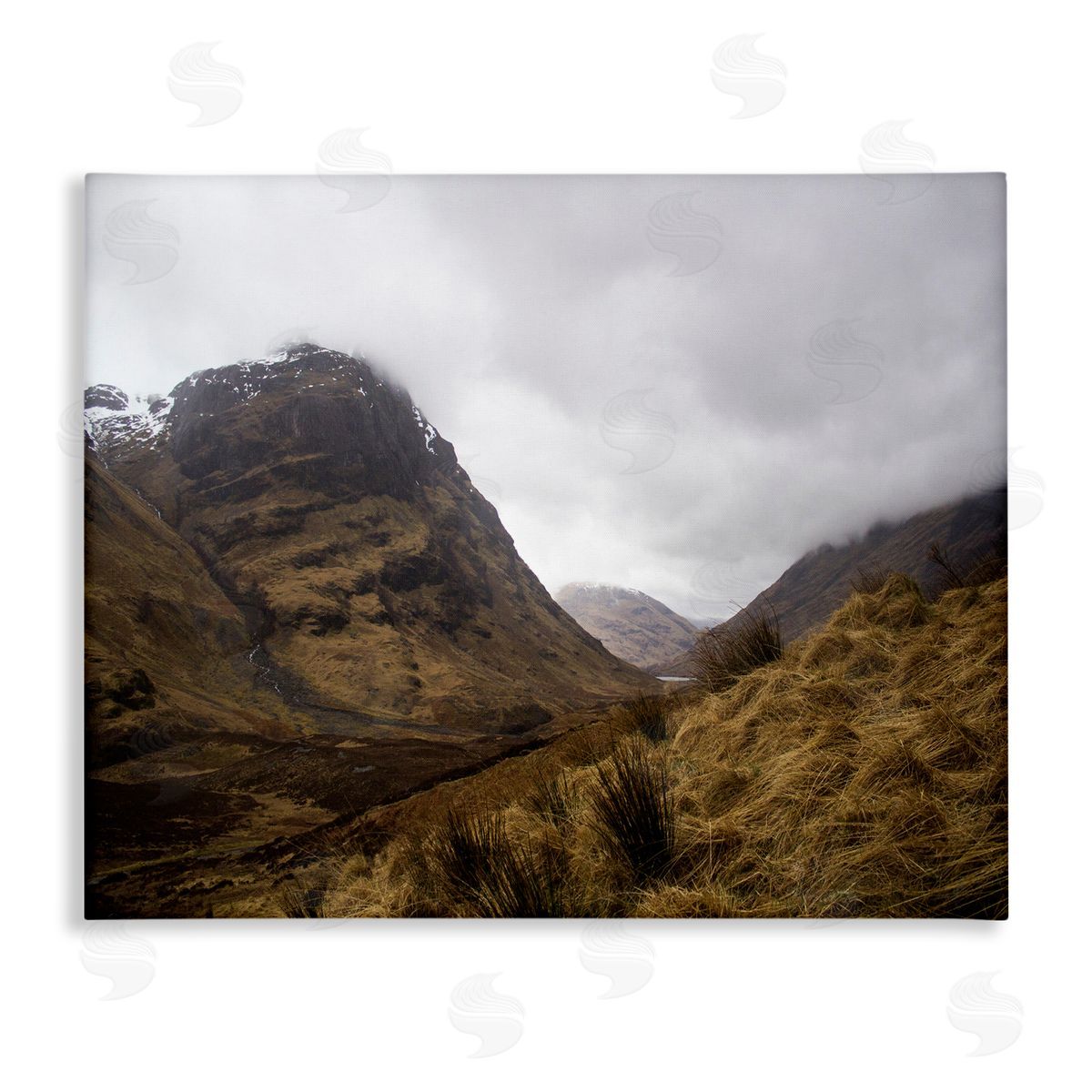 Stupell Studio Desert Hill Peaks Arid Vegetation Heavy Clouds Stretched Canvas Wall Art Print