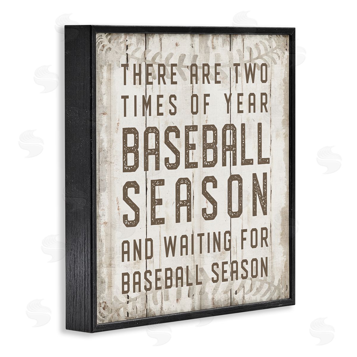 CAD Designs Two Times Of Year Baseball Season Rustic Sports Black Framed Glicee Wall Art Print