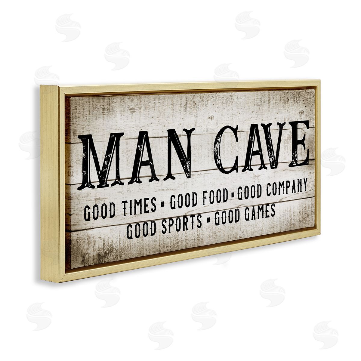 CAD Designs Man Cave Rustic Grain Pattern Typography Sign