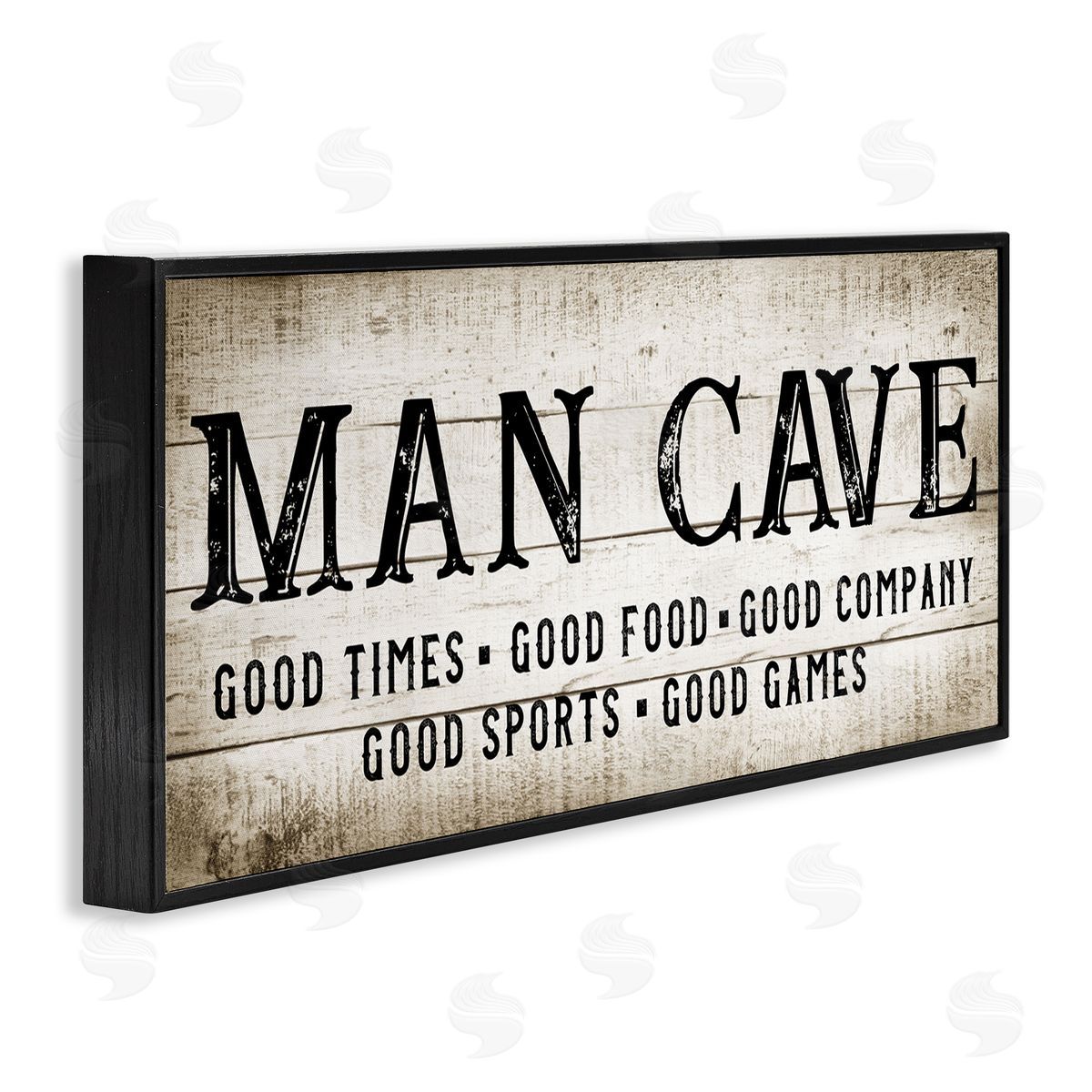 CAD Designs Man Cave Rustic Grain Pattern Typography Sign