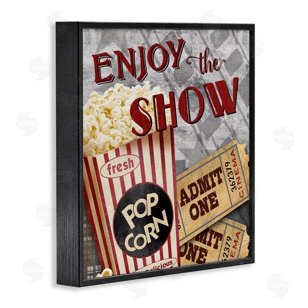 Conrad Knutsen Enjoy The Show Vintage Movies Entertainment Tickets  Black Framed Glicee Wall Art Print