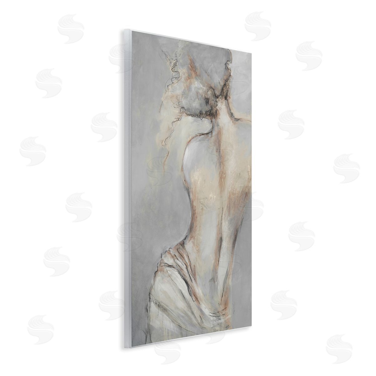 Traditional Nude Baroque Portrait Wood Plaque Wall Art, Home Decor by Liz Jardine