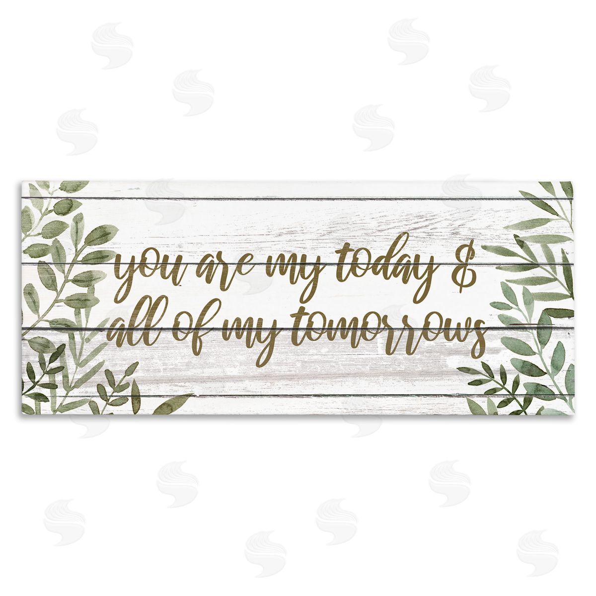 Grace Popp Loving Romance Calligraphy Quote Botanical Leaves