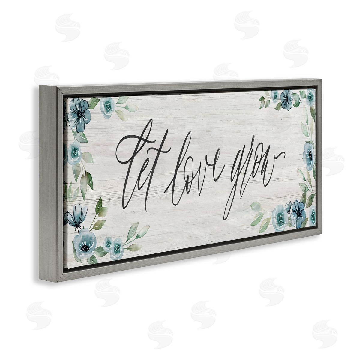 Kristen Brockmon Let Love Grow Blooming Blue Flower Border