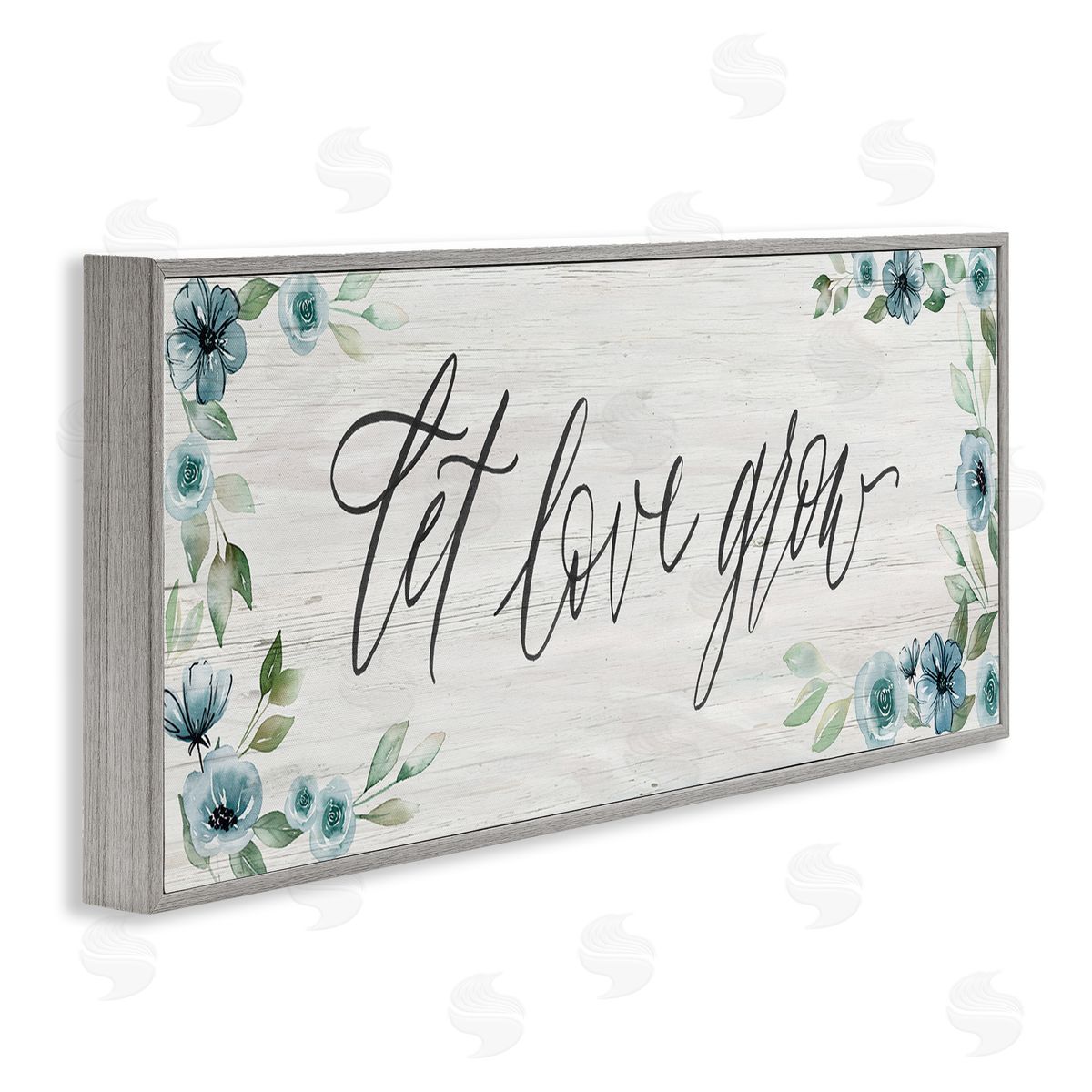 Kristen Brockmon Let Love Grow Blooming Blue Flower Border