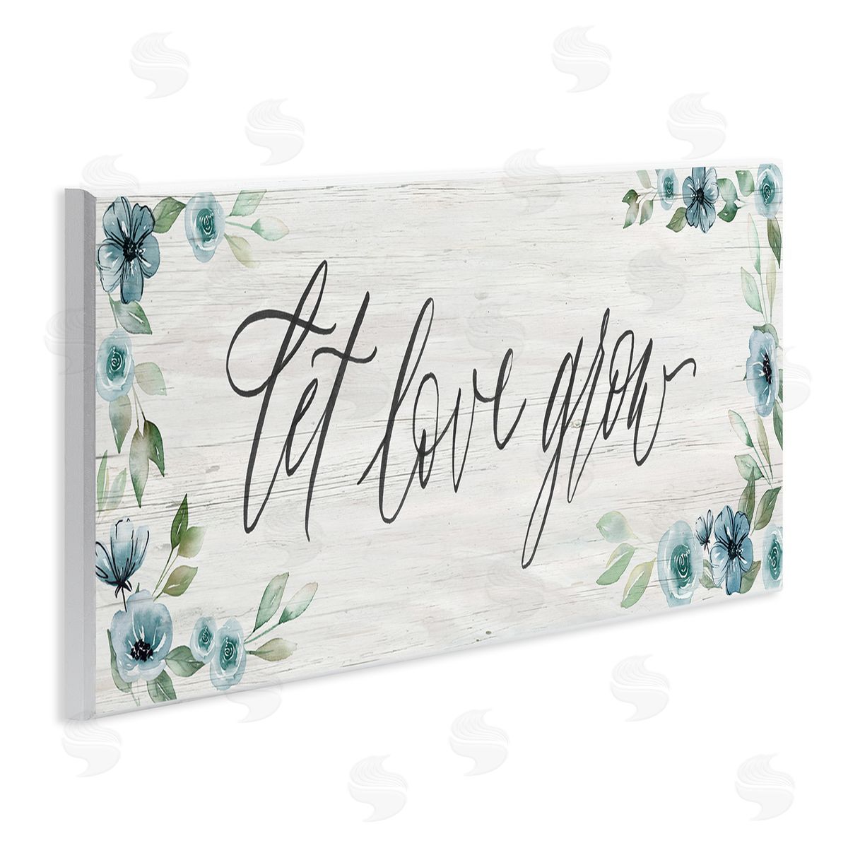 Kristen Brockmon Let Love Grow Blooming Blue Flower Border