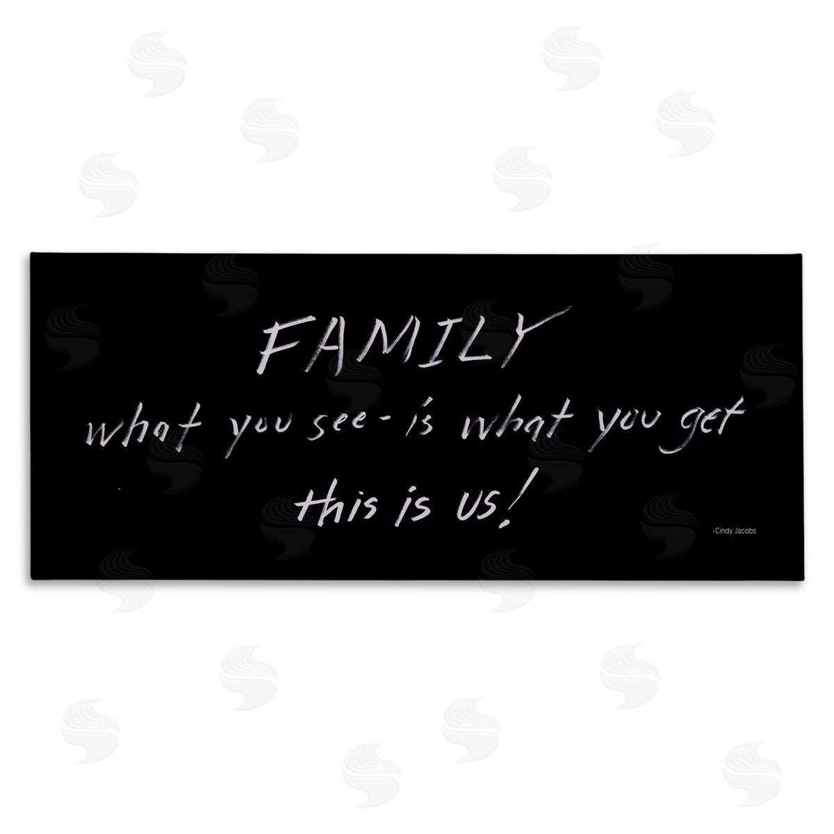 Cindy Jacobs Family This Is Us Chalkboard Writing Style Phrase